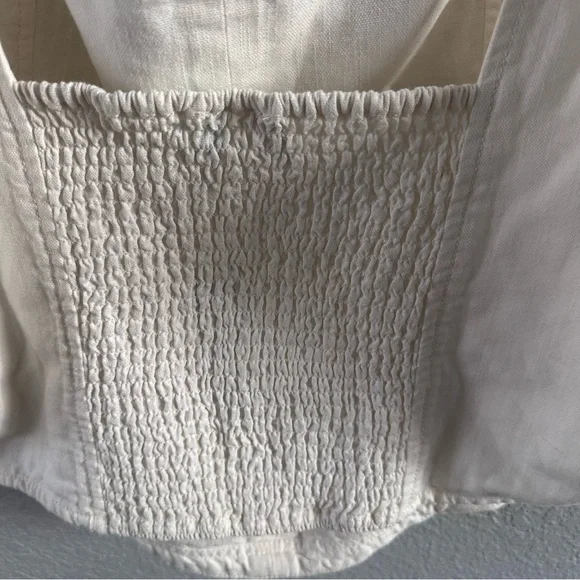 Pilcro by Anthropologie White Cotton Linen Corset Tank Top NWT Size 3X Plus - Picture 5 of 14